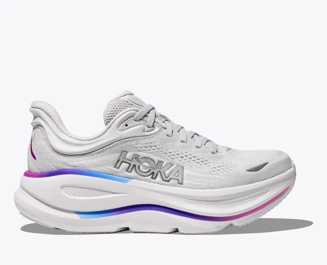 HOKA ONE ONE BONDI 9 - COSMIC GREY & WHITE Padded chic Weekend Comfort