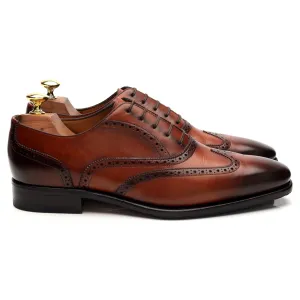 Effortless Look Comfortable Fit Shoes Paolo Scafora 'Galia' Tan Brown Leather Oxford Brogues UK 7 US 8 D
