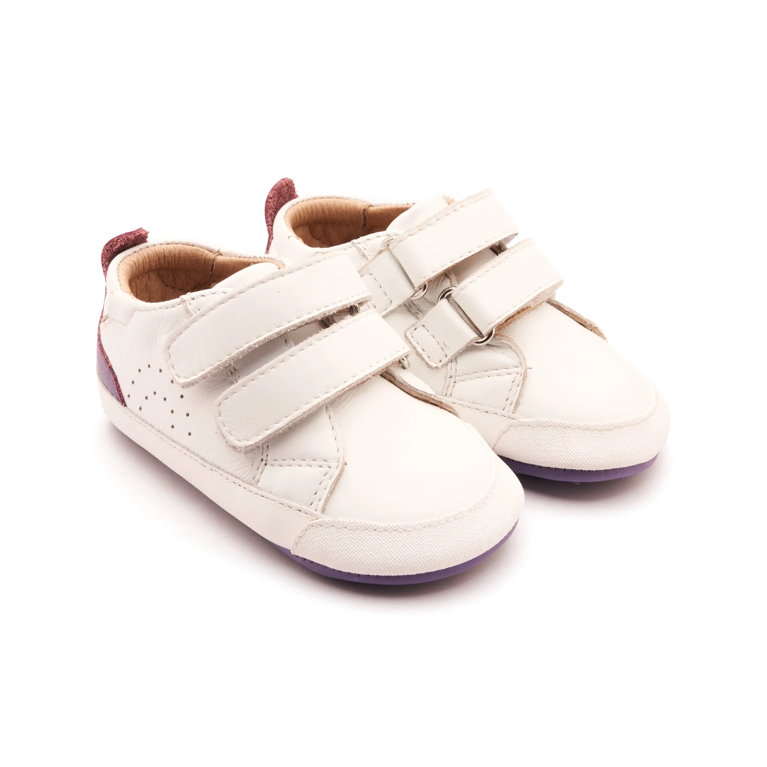 Pastel Colors Old Soles Girl's Baby Tot Casual Shoes - Snow / Lavender