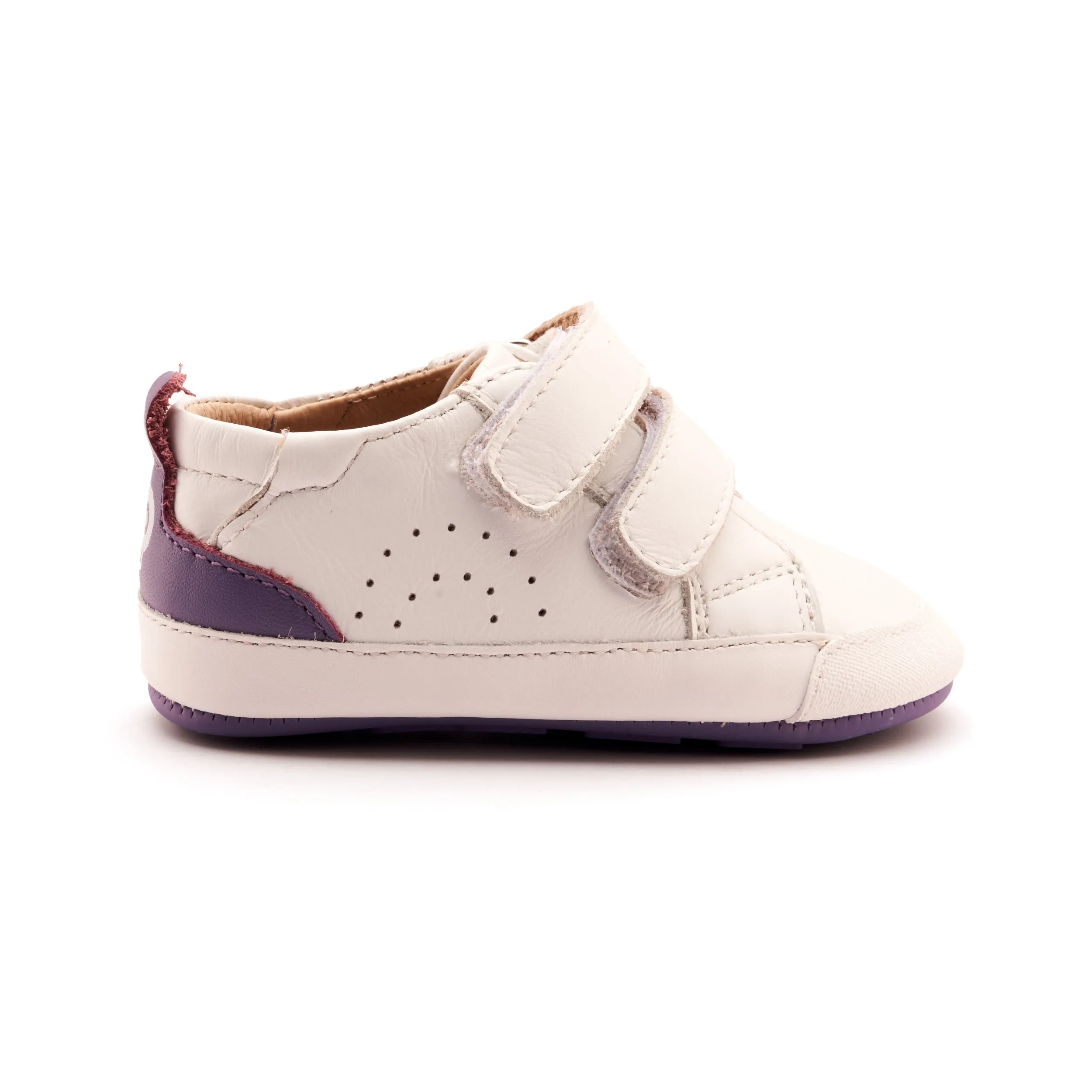Pastel Colors Old Soles Girl's Baby Tot Casual Shoes - Snow / Lavender