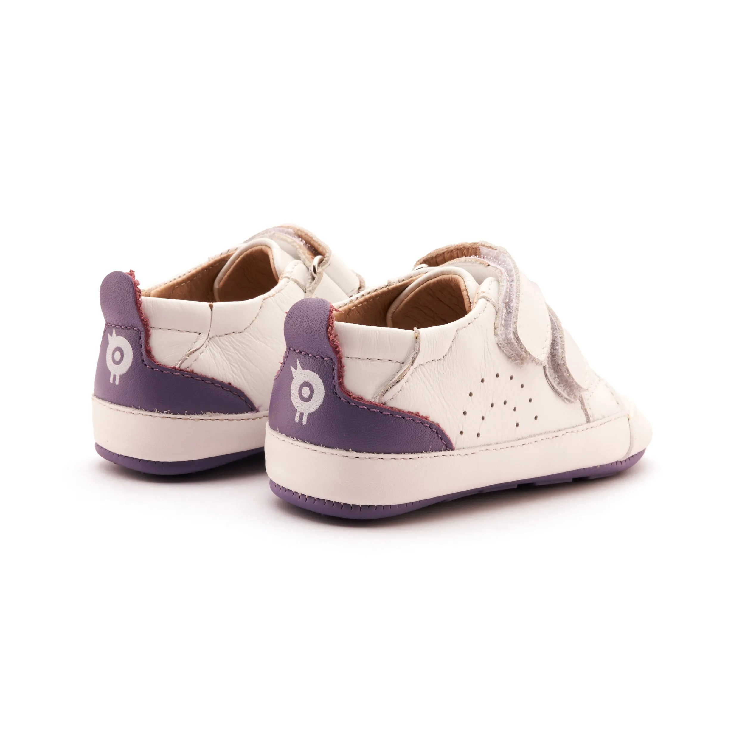 Pastel Colors Old Soles Girl's Baby Tot Casual Shoes - Snow / Lavender