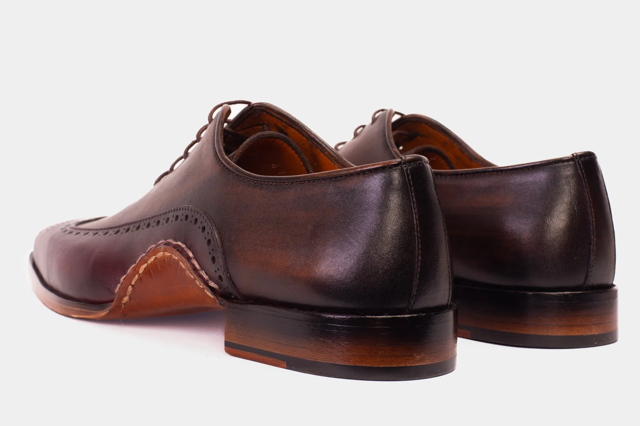 Pastel-Core The Royal Hand Craft Burgundy Wingtip Oxford Men Shoe