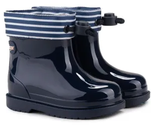 Igor Boy's and Girl's Bimbi Navy Rain Boots, Navy Blue Stretchable kids' clothes