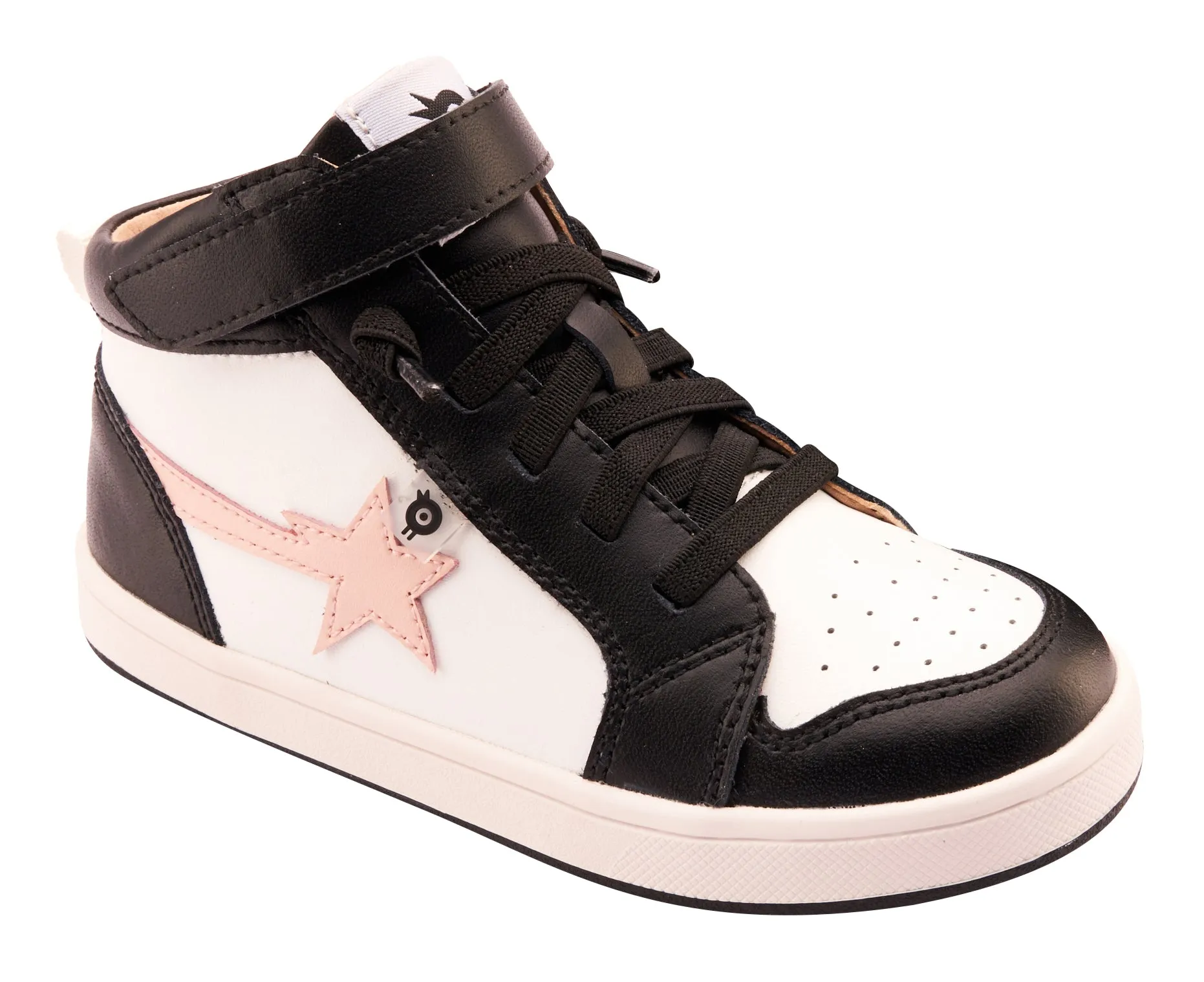 Patterned Kids Old Soles Girl's 1007 Team-Star Casual Shoes - Snow / Powder Pink / Black / White Black Sole
