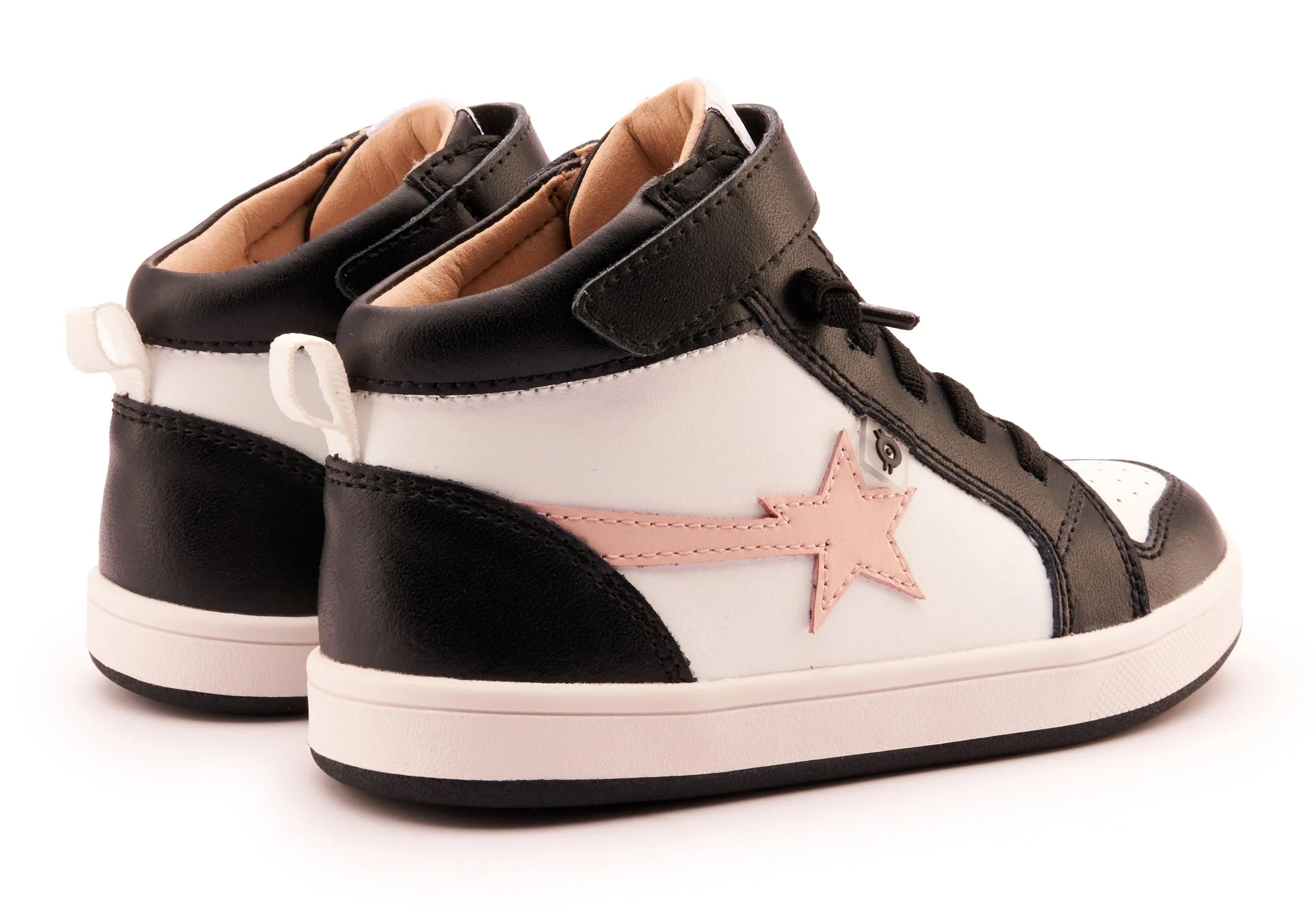 Patterned Kids Old Soles Girl's 1007 Team-Star Casual Shoes - Snow / Powder Pink / Black / White Black Sole