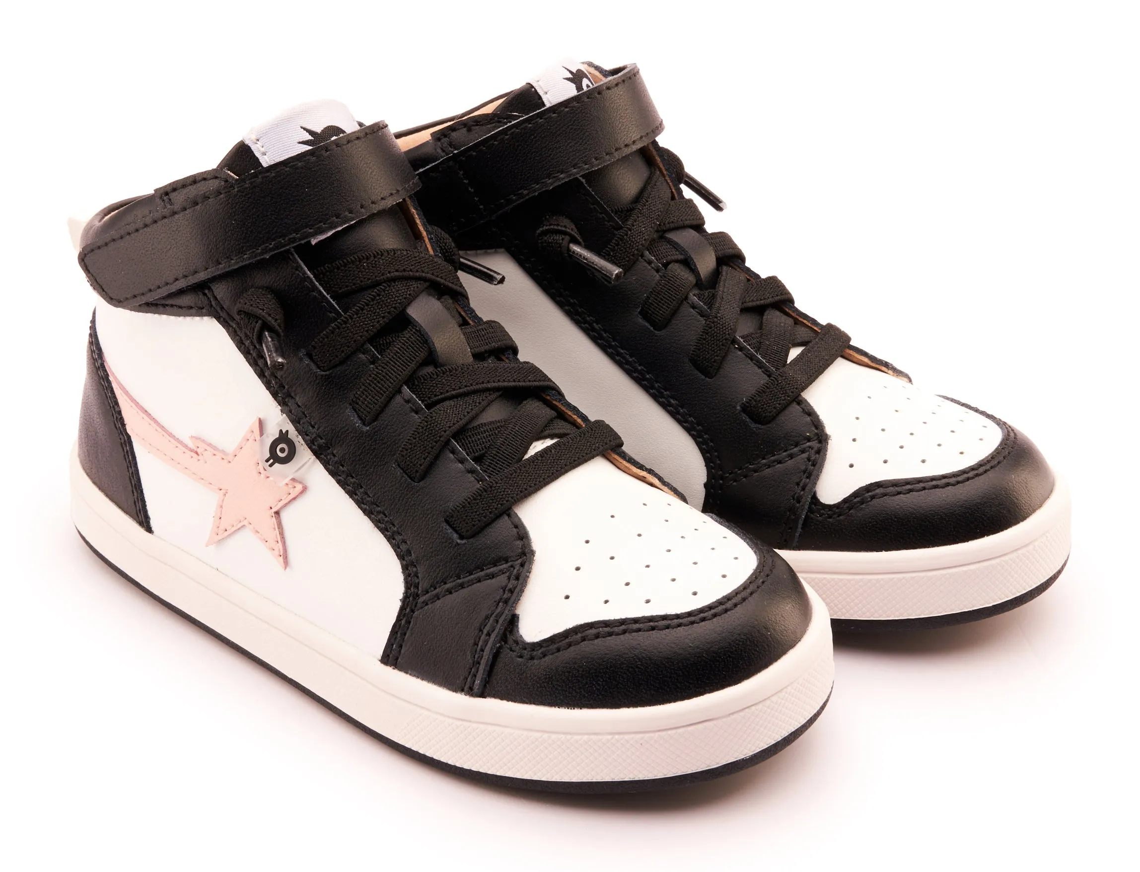 Old Soles Girl's 1007 Team-Star Casual Shoes - Snow / Powder Pink / Black / White Black Sole Stylish kids' wear