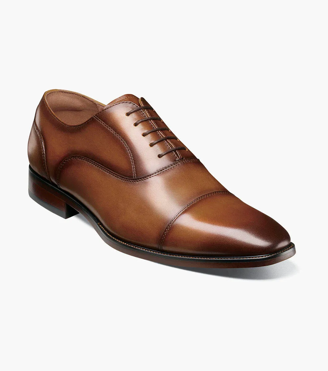 Perfect Design Sorrento Lux Cap Toe Bal Oxford-Cognac | Florsheim