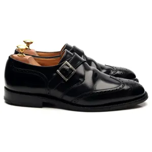 Casual Comfort 'Piccadilly' Black Leather Monk Strap UK 6.5 G