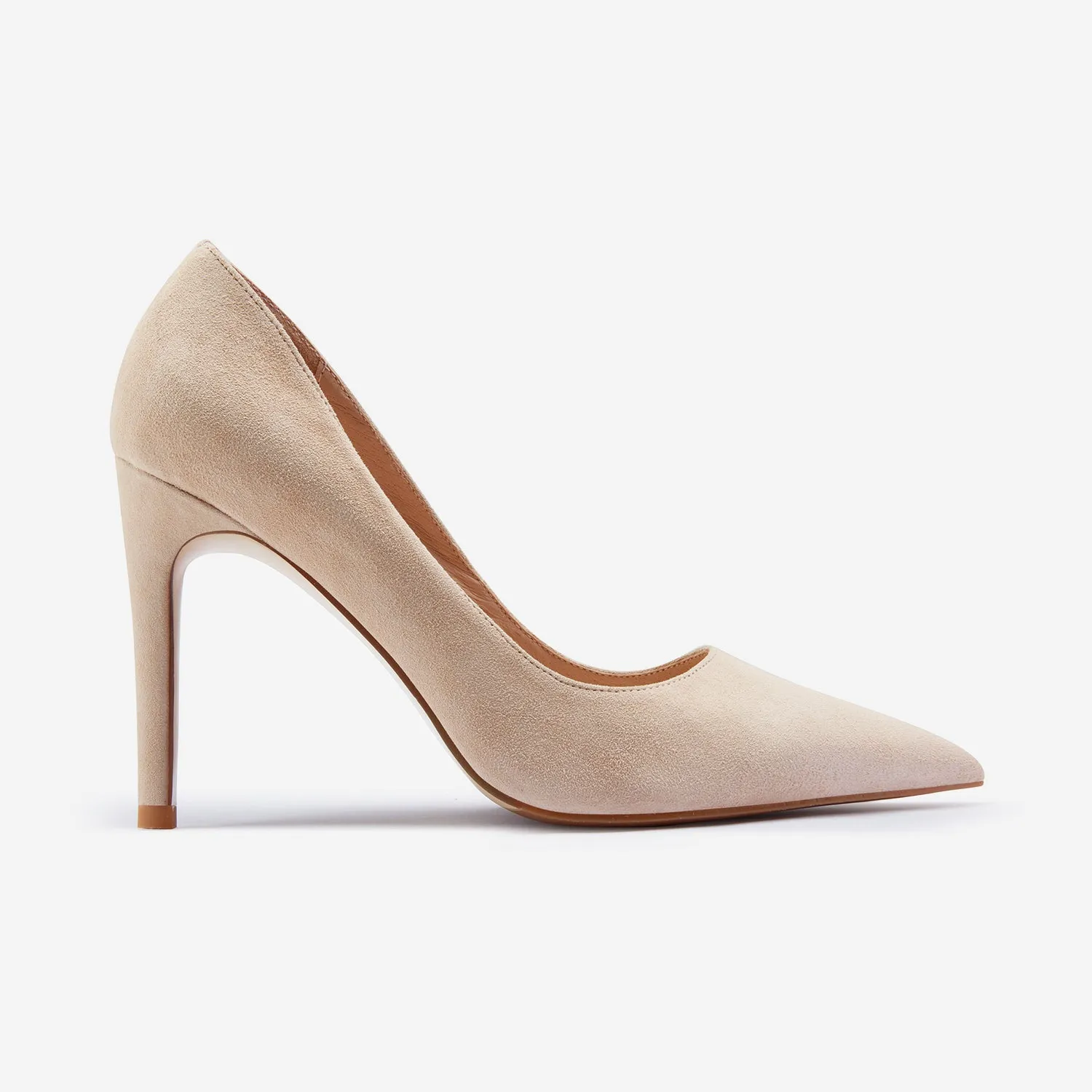 Pink Heels Nemesis 95mm Heel | Nude Suede