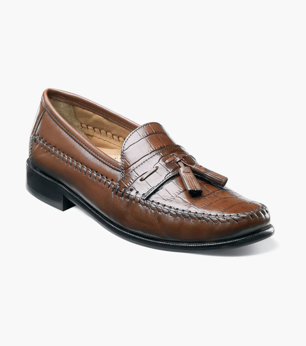 Pisa Moc Toe Tassel Loafer-Cognac| Florsheim Handcrafted Brogues