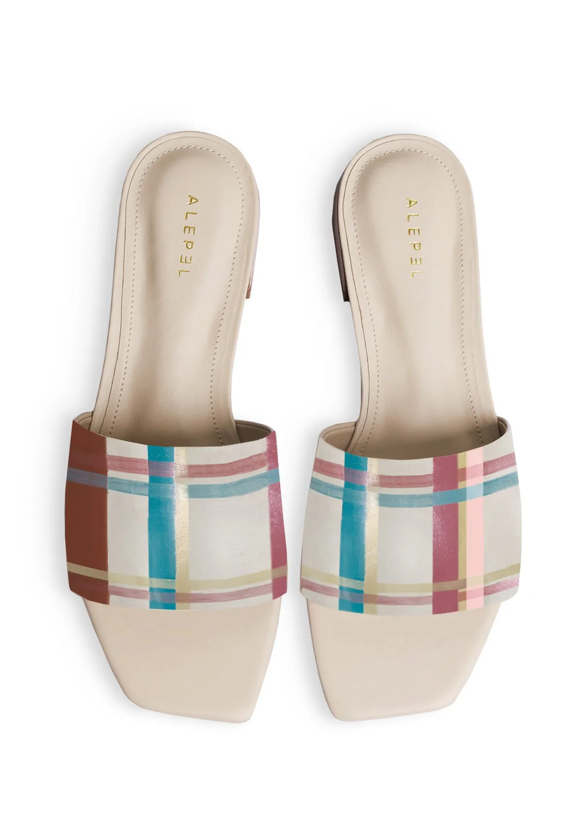 Heat Free Plaid Beige Square