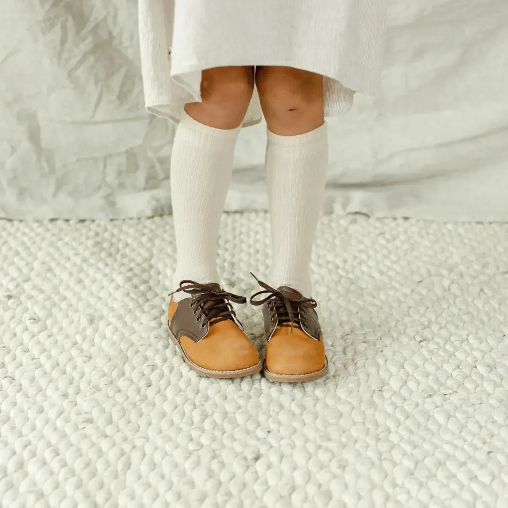 Soft fabric for kids Albert Saddle - Acorn/Brown