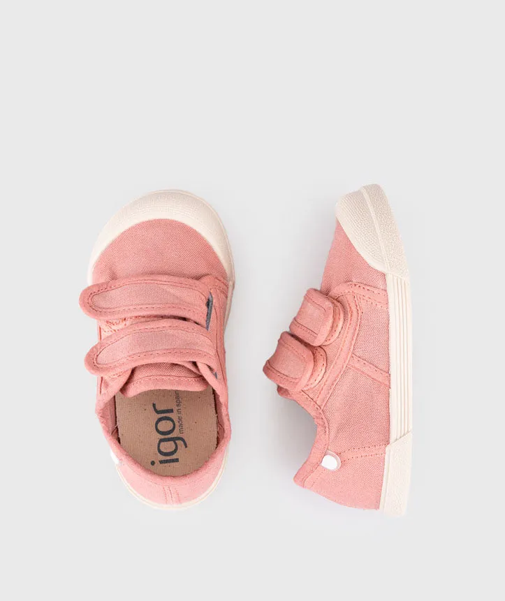 Pom Pom Kids Igor Boy's and Girl's Lona V Shoes, Nuevo Rosa