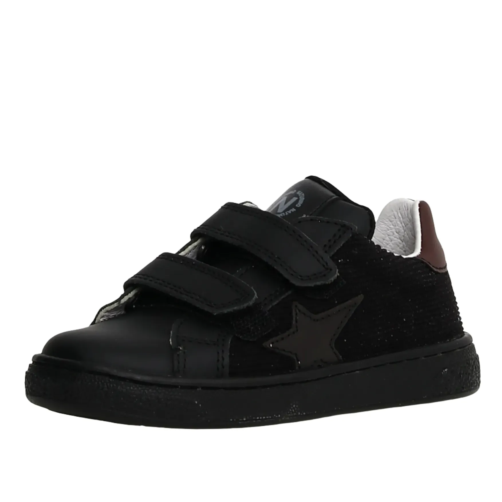 Wide - fit kids' shoes Naturino Pinn VI Boy's and Girl's Casual Shoes - Black/Dark Brown
