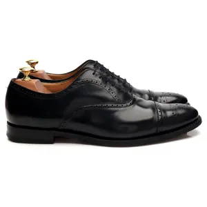 Premium Fit Comfort Look Shoes 'London' Black Leather Oxford Brogues UK 9 F