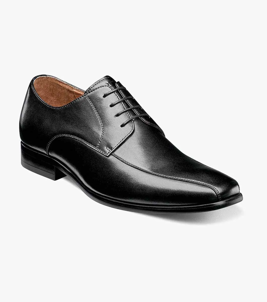 Postino Bike Toe Oxford-Black Smooth | Florsheim Fine Craft