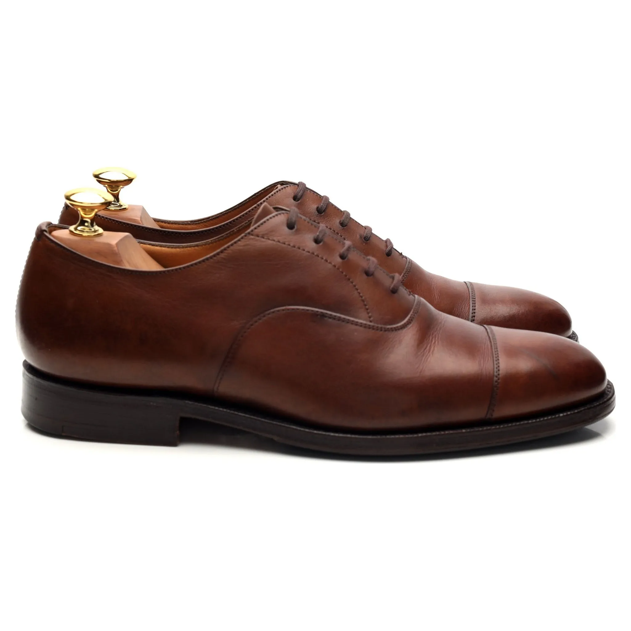 'Consul' Brown Leather Oxford UK 6.5 F Flexible Fit Comfortable Fit Shoes