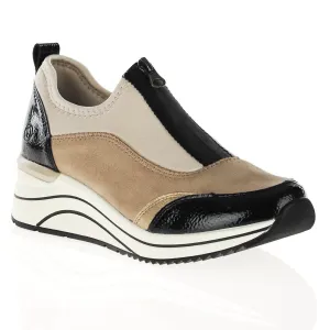 All-around durability RIEKER SHOE CORPORATION ZIP FRONT SHOE - CREAM MULTI - D0T0860