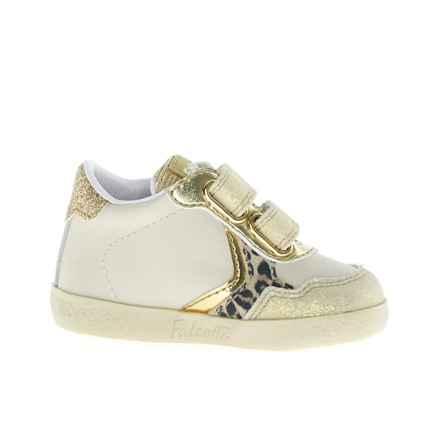 Printed Kids Falcotto Girl's Horis Vl Casual Shoes  - Leo/Platinum/Milk