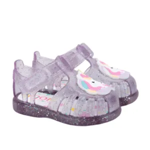 Igor Girl's Tobby Unicornio Sandals - Tr.Malva Multi Glitter Modern kids' shoes