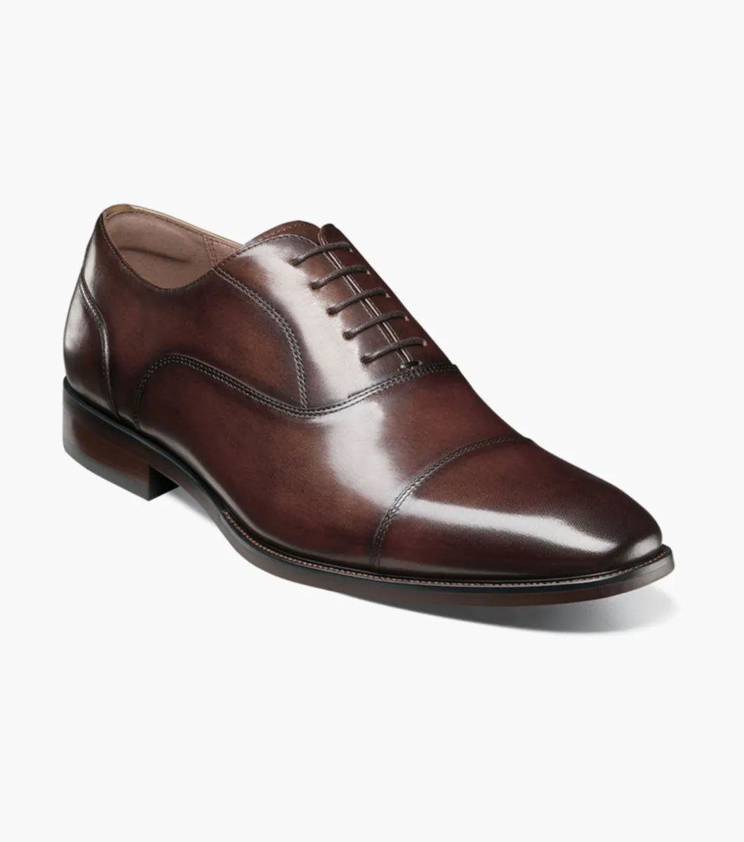 Professional Style Sorrento Lux Cap Toe Bal Oxford-Brown | Florsheim