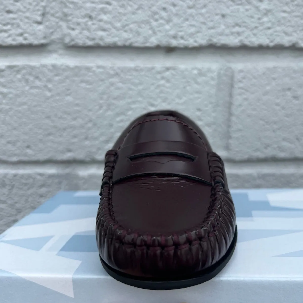 PU midsole Atlanta Mocassin Boy's and Girl's 032 Penny Loafer, Burgundy Dark Glace