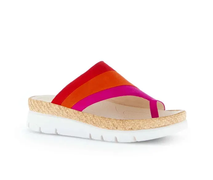 Pure Comfort GABOR THONG W/ PLATFORM - MULTI