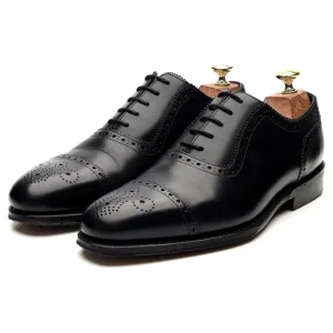 Comfort sole Effortless Look 1880 'Strand' Black Leather Oxford Semi Brogues UK 7 F
