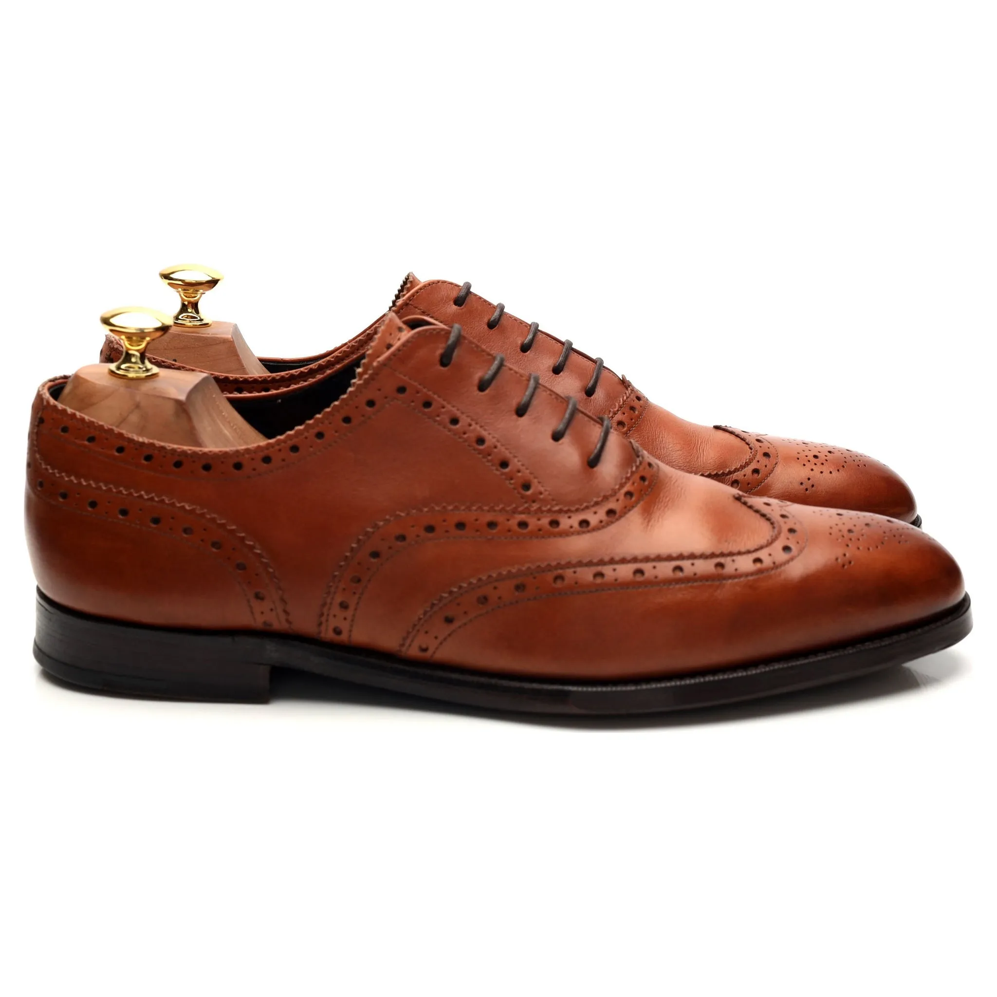 Quick Wear Poulson Skone & Co Tan Leather Oxford Brogue UK 10.5 E