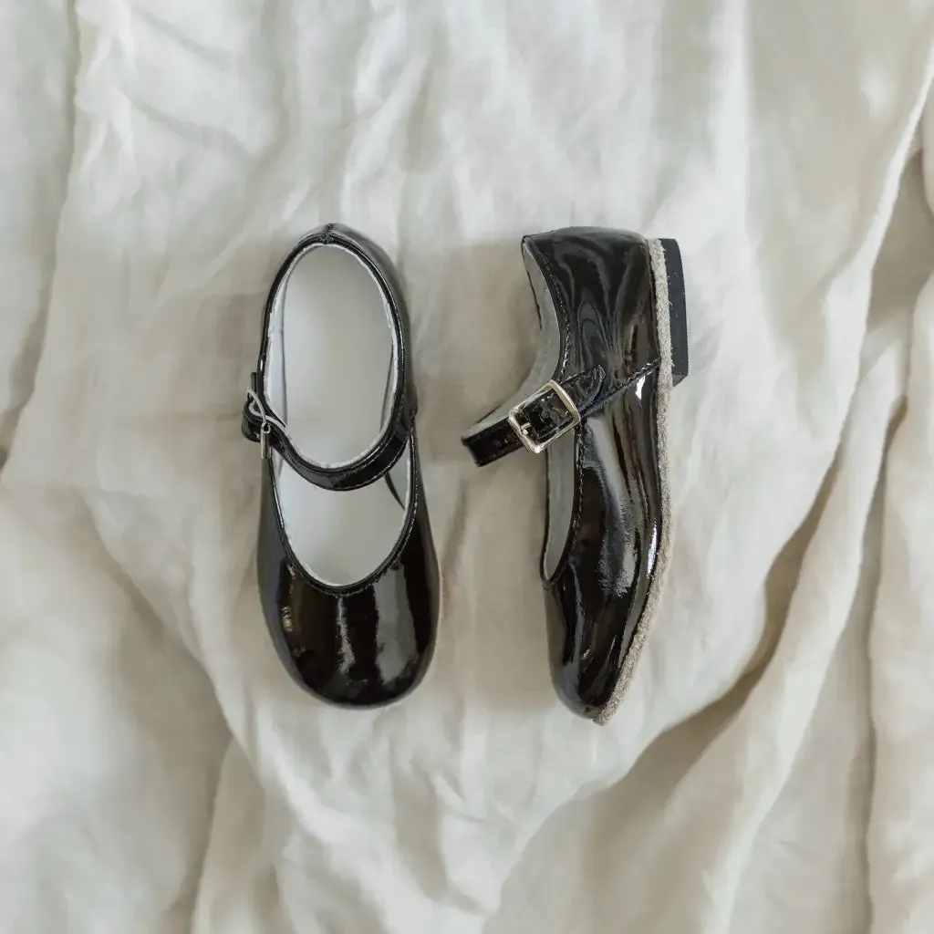 Emma Mary Jane - Black Patent Teen - sized shoes