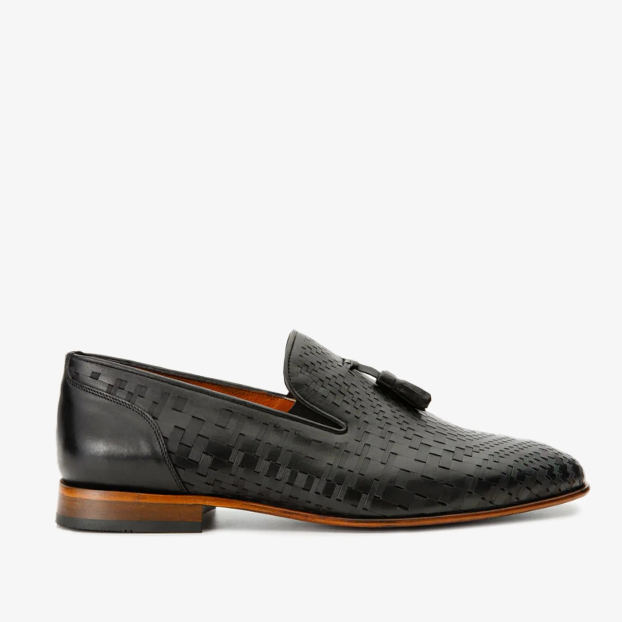 Durable Construction Field Walk The Meram Black Leather Tassel Slip-On Loafer Men Shoe