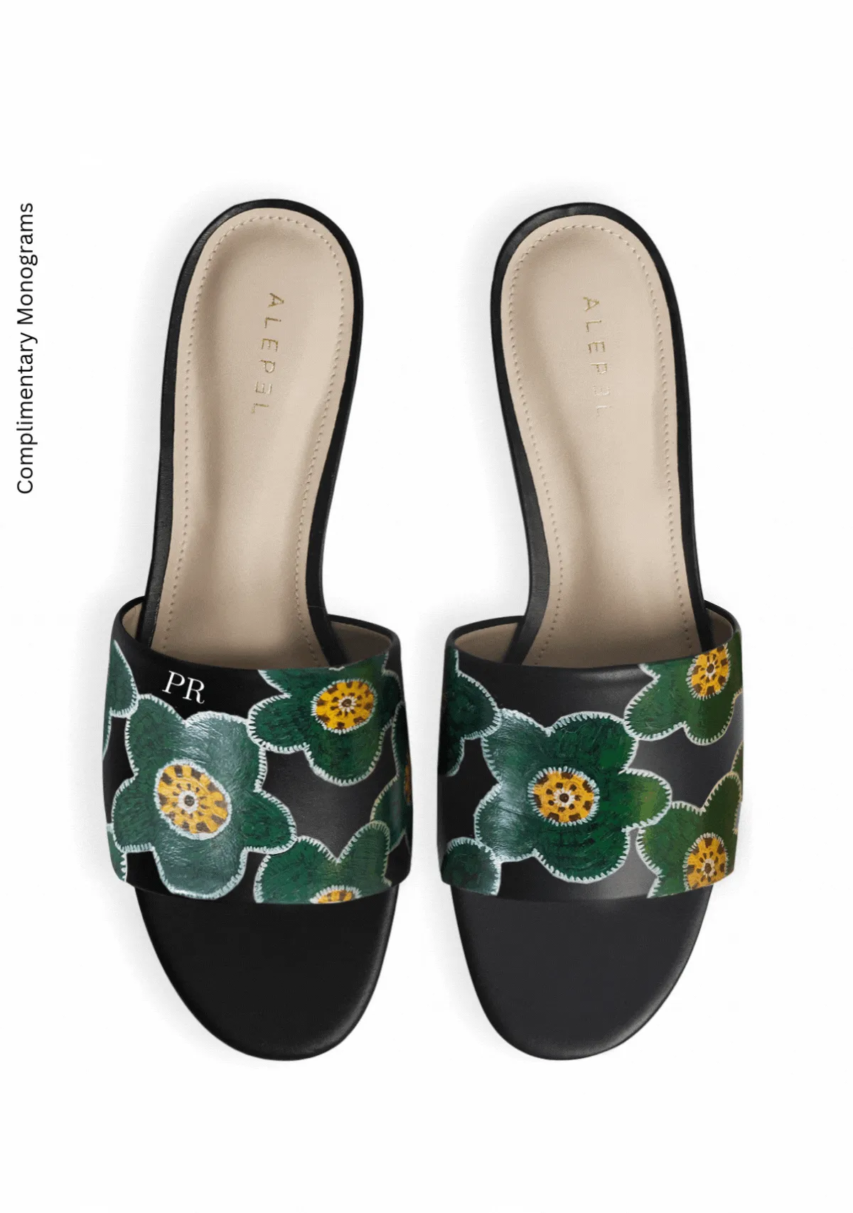 Quick On/Off Crochet Black Slide