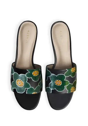 Crochet Black Slide Simple Fit Shoes Chill Walk Sandals
