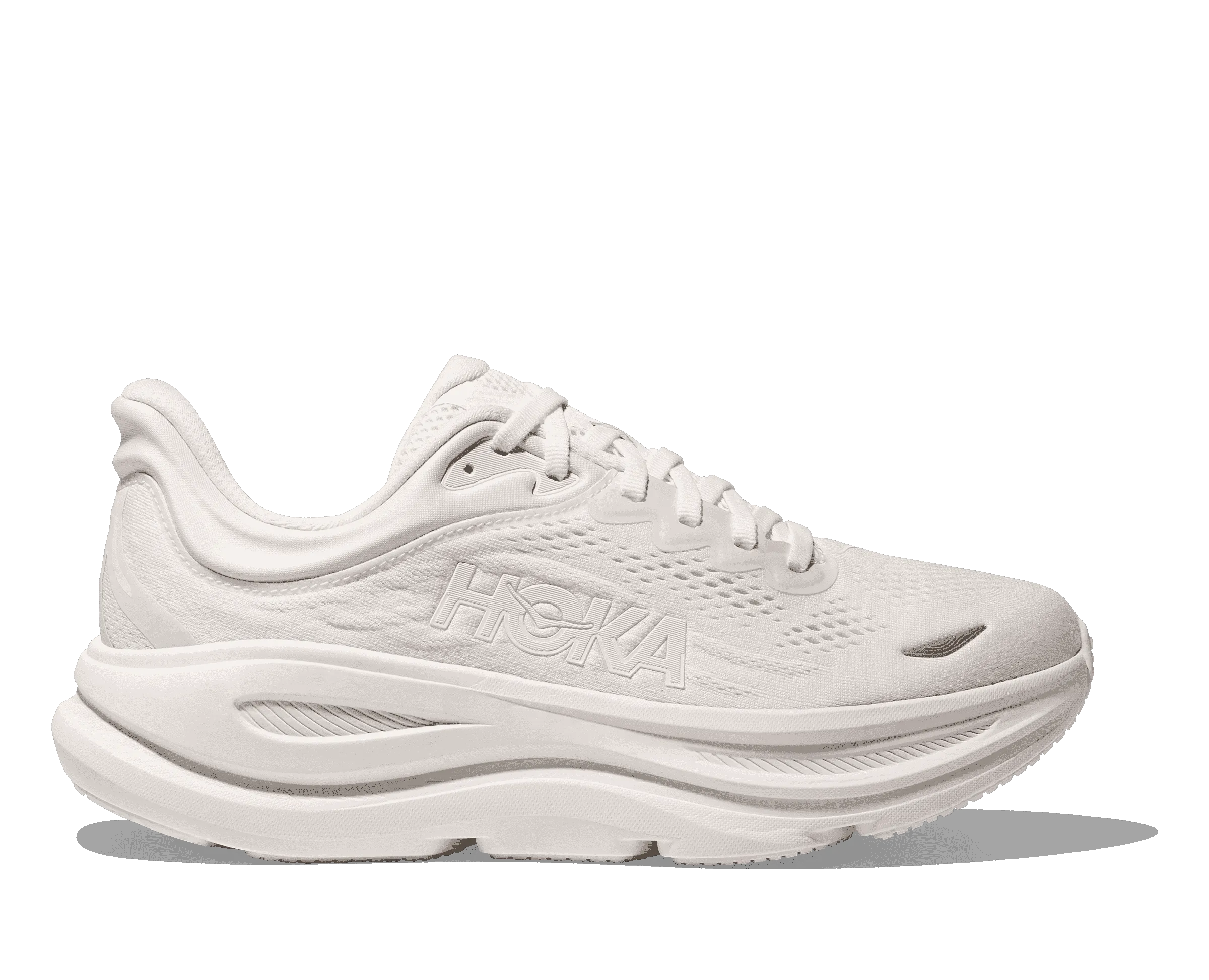 HOKA ONE ONE BONDI 9 - WHITE Adjustable Design