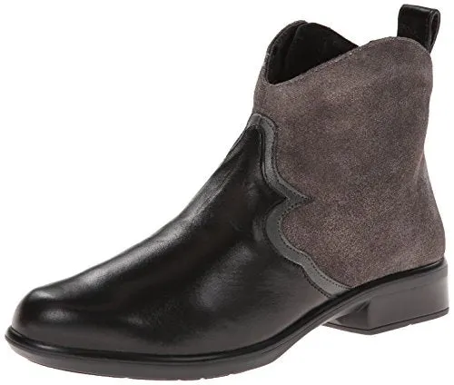 Naot Sirocco Boot (26027) Womens Shoes Black Madras/Gray Shimmer/Metal Rd