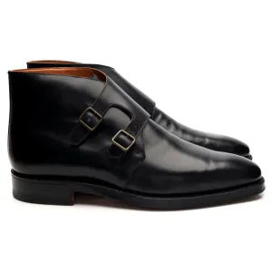 Ralph Lauren Black Leather Monk Boots UK 9 US 10 E Comfortable Design