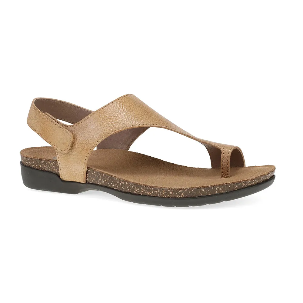 Dansko Reece T-Strap Slingback Sandal - Honey Distressed Womens Shoes Honey Distressed