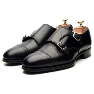 'Ramsey' Black Leather Double Monk Strap UK 8.5 F Everyday Luxury Cool Shade