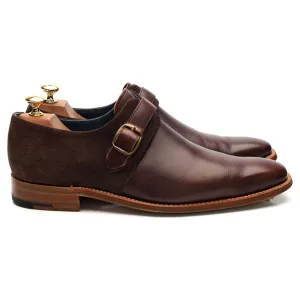 Chic Look Guest Shade 'Jasper' Brown Leather Suede Monk Strap UK 8 F