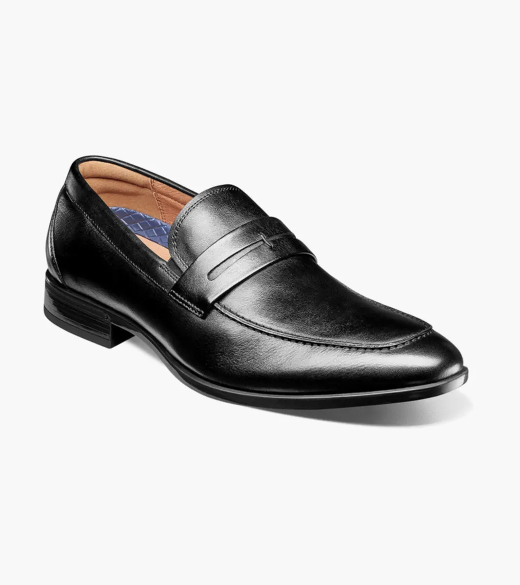 Refined Slip-Ons Zaffiro Moc Toe Penny Loafer-Black | Florsheim