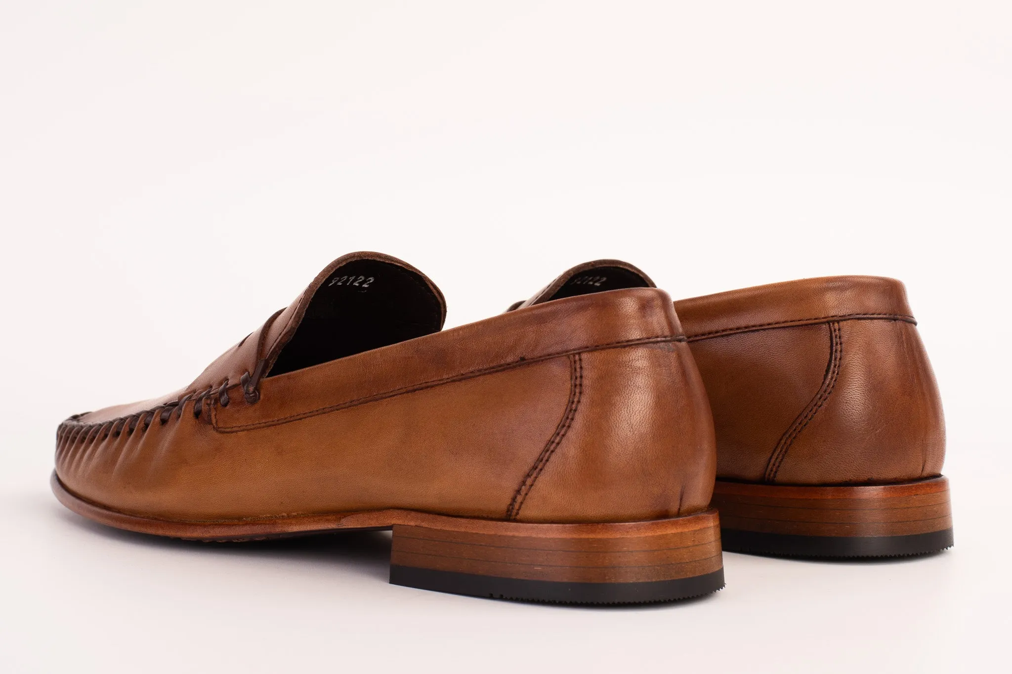 Reinforced The Eregli Tan Leather Penny Loafer Men Shoe
