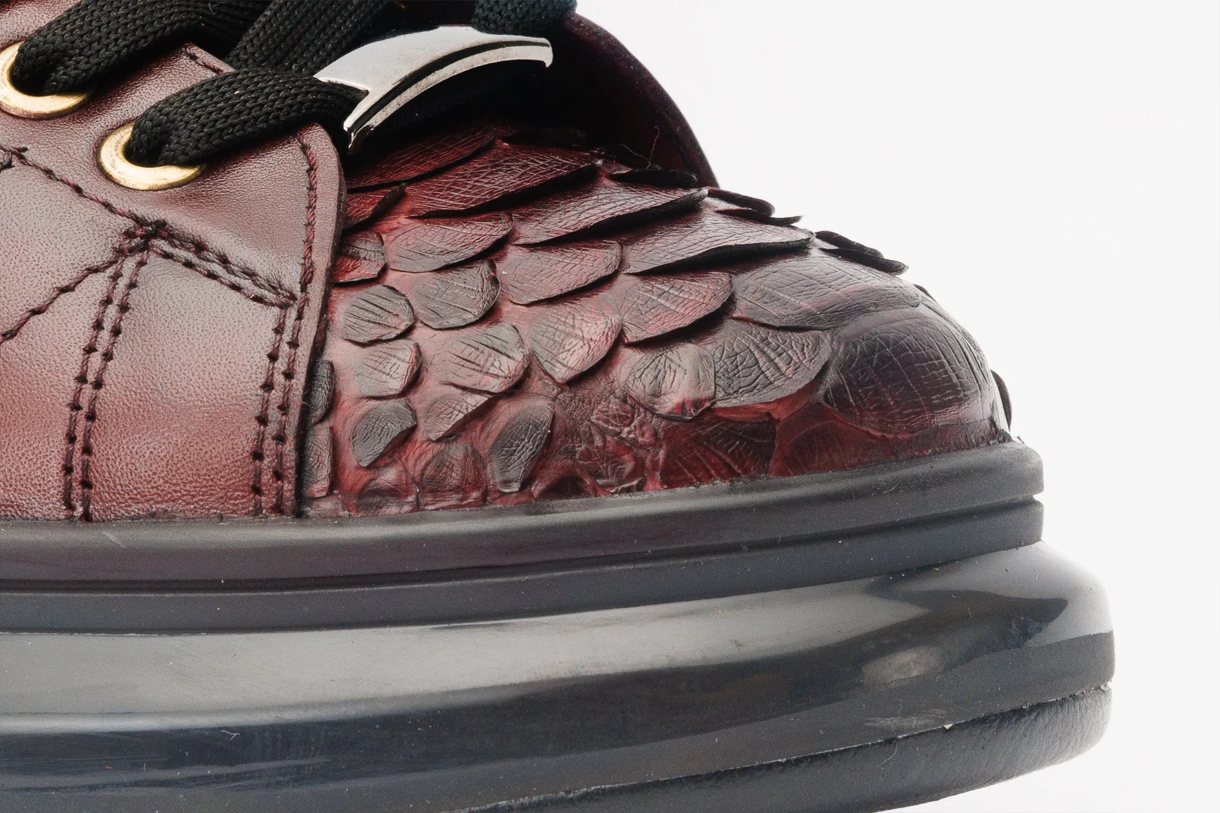 Relax-Fit The Adler Burgundy Snk Leather Men Sneaker Limited Edition