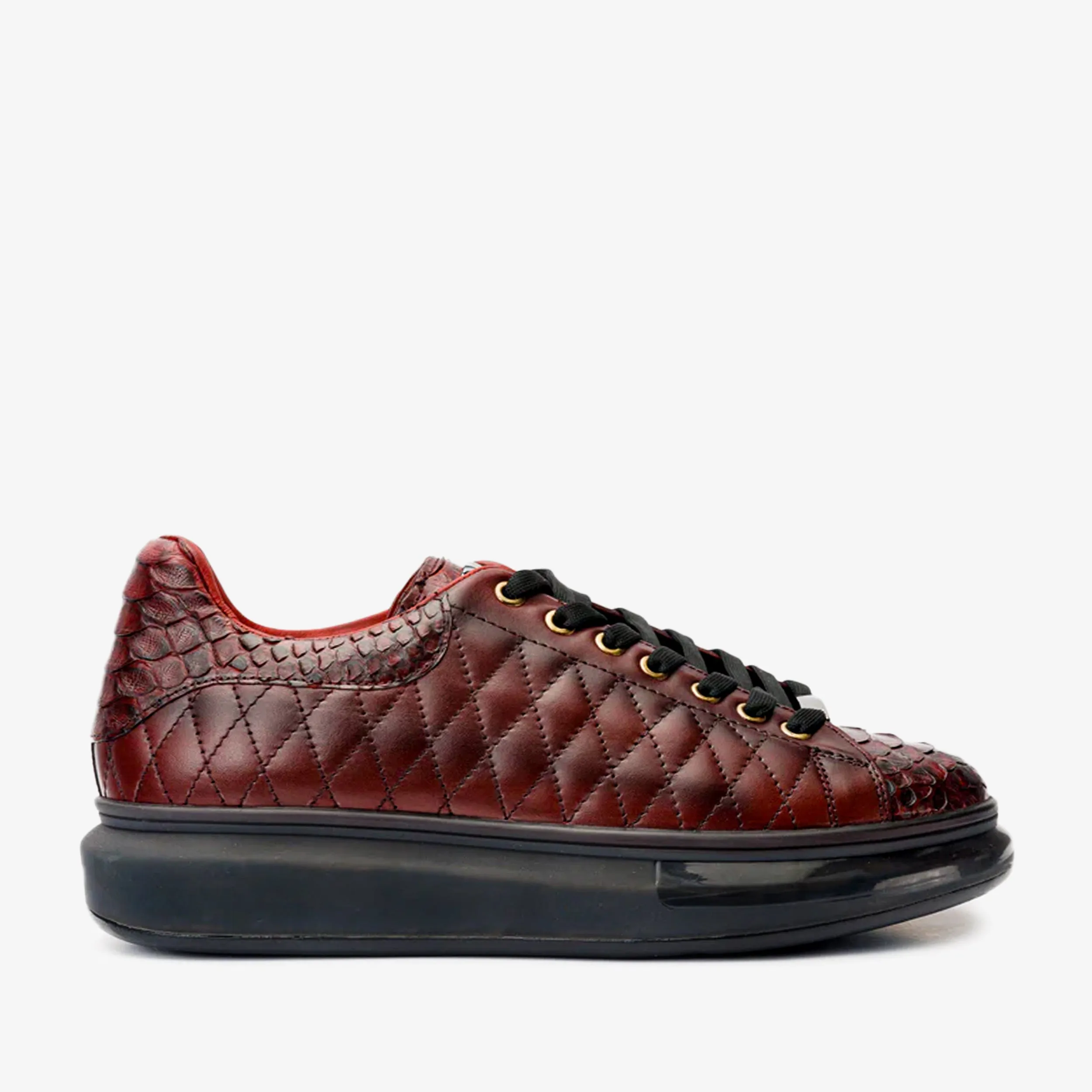 Tech Glow Action Fast The Adler Burgundy Snk Leather Men Sneaker Limited Edition