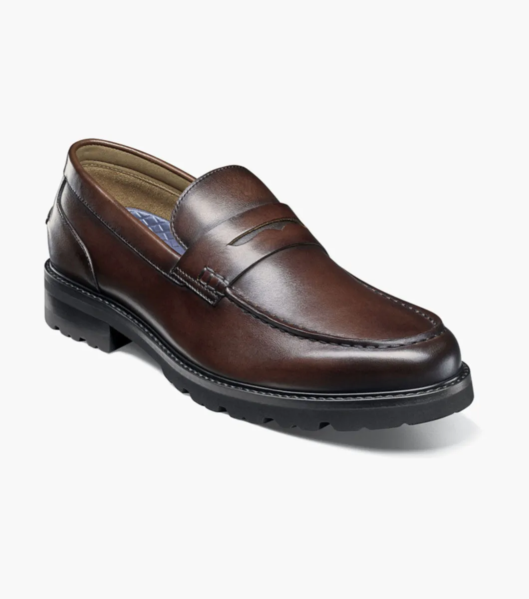 Renegade Moc Toe Penny Loafer-Brown | Florsheim Handmade Style