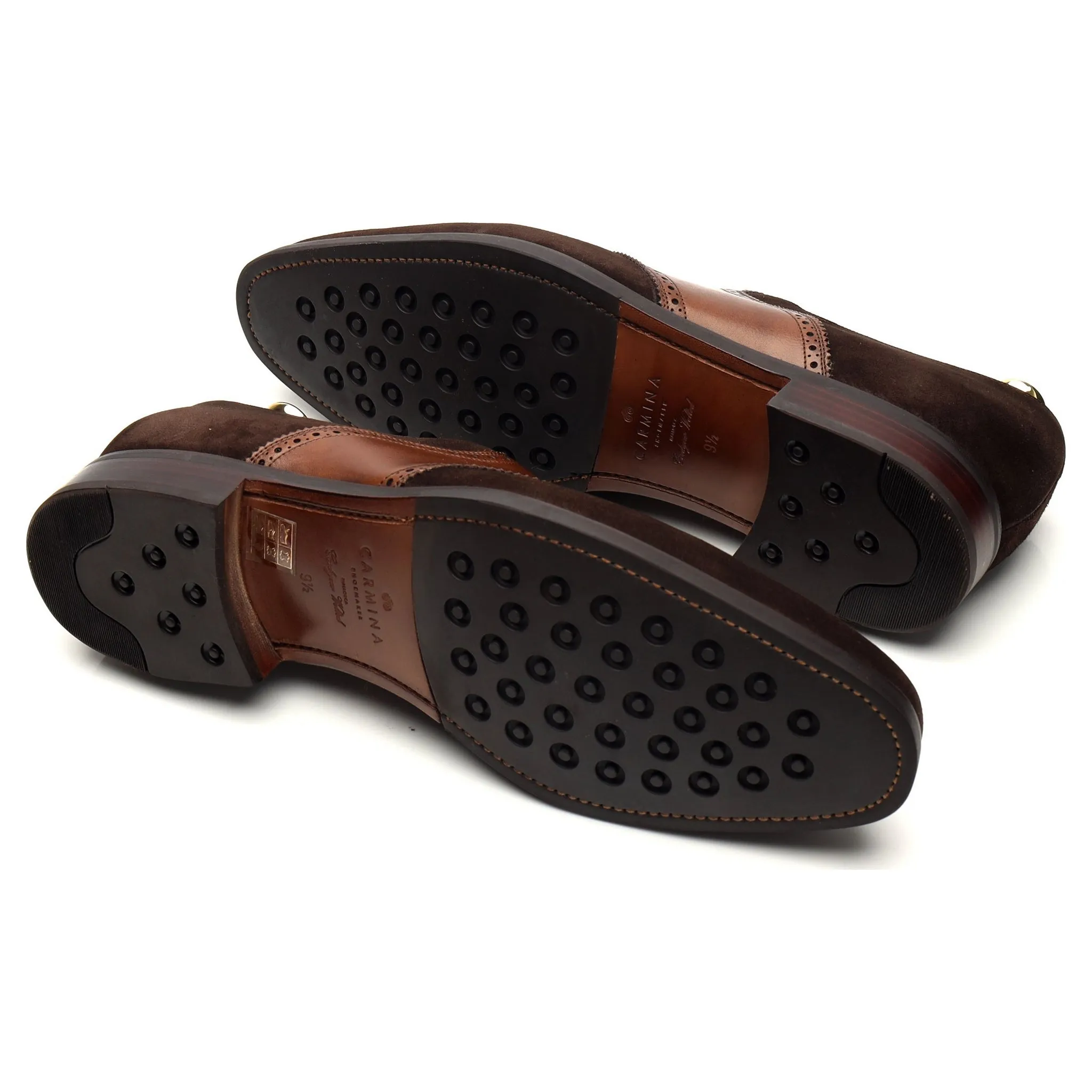 Restricted '80329' Dark Brown Suede Brown Leather Saddle Oxford UK 7.5 - 12