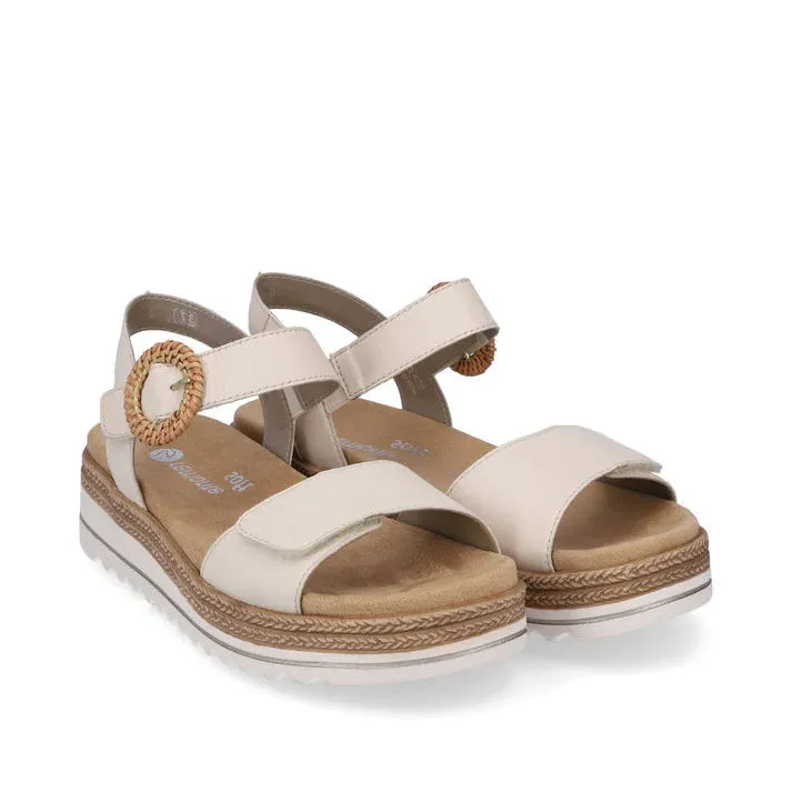 RIEKER - D0Q5260 SANDAL - OFF-WHITE Secure Grip