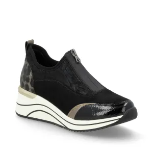 Vibrant Style Speed Boost RIEKER SHOE CORPORATION ZIP FRONT SHOE - BLACK - D0T0802