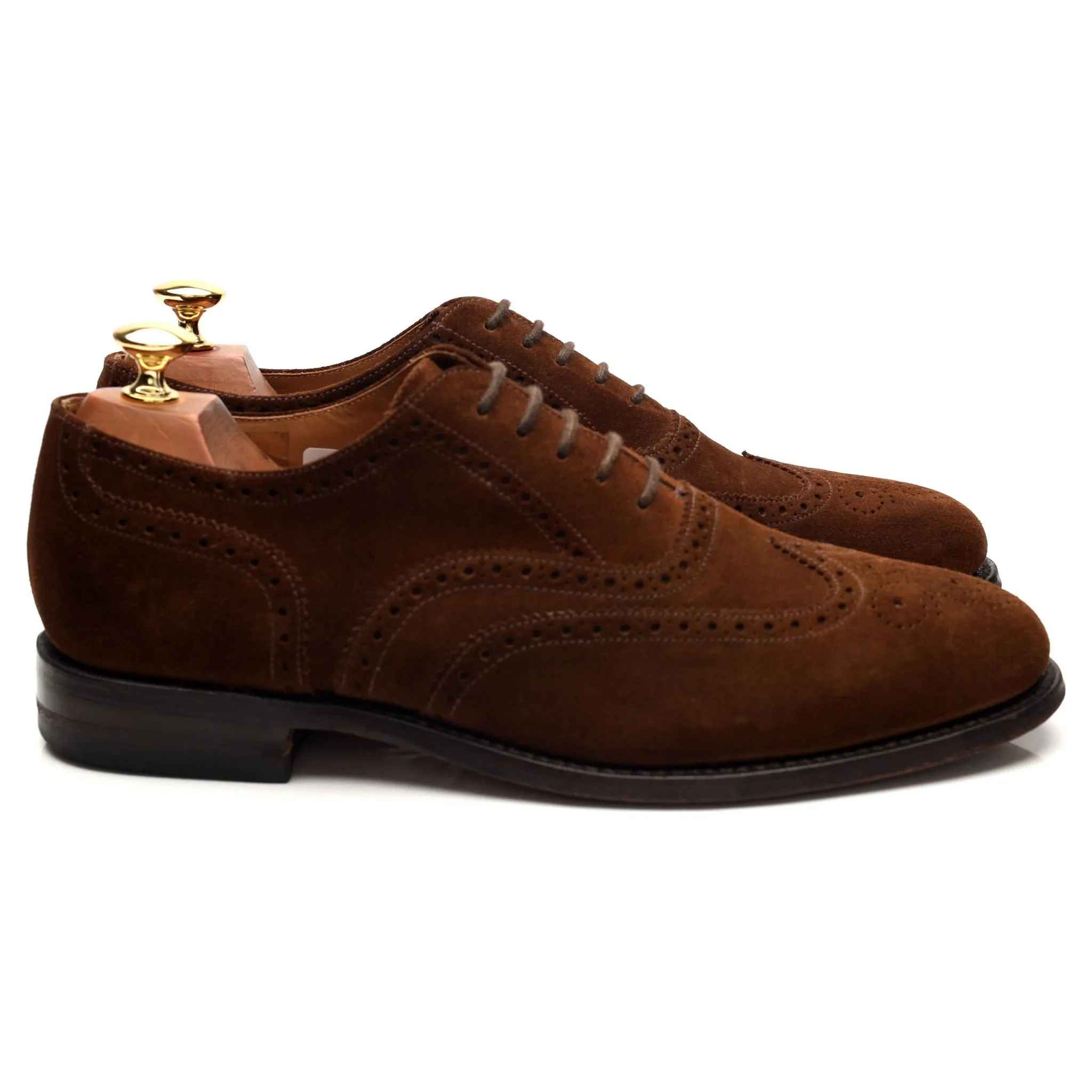 Elegant Comfort '202DS' Snuff Brown Suede Oxford Brogues UK 8 G