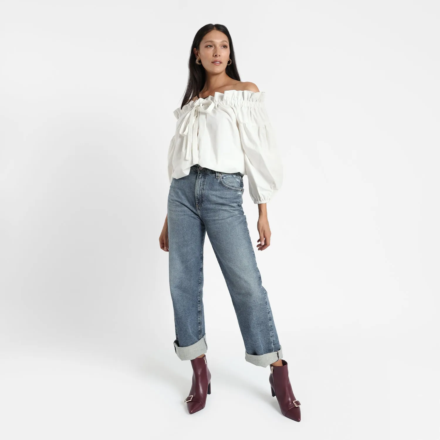 Rome Ltd Ed Ankle Boot | Oxblood leather Wide Heels