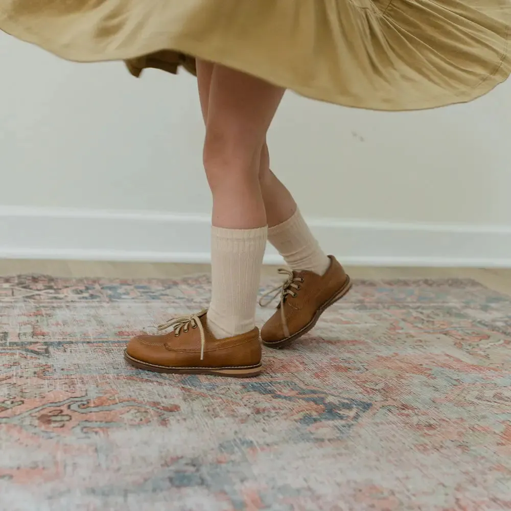 Rory Boat Shoe - Cognac Modern Kids